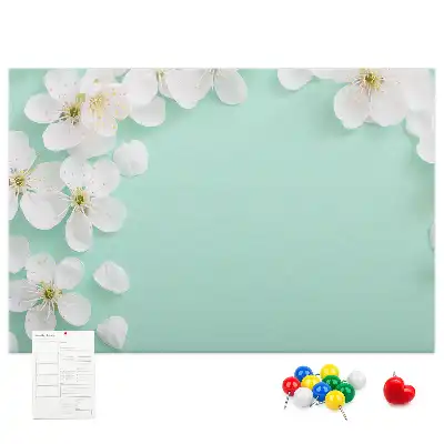 Pinnwand mit Motiv blühende Gänseblümchen