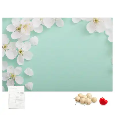 Pinnwand mit Motiv blühende Gänseblümchen