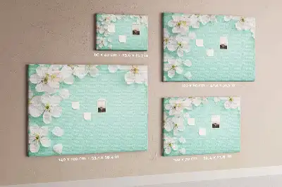 Pinnwand mit Motiv blühende Gänseblümchen