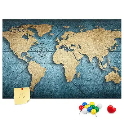 Bilder-Korktafel Globus mit Tiefeneffekt