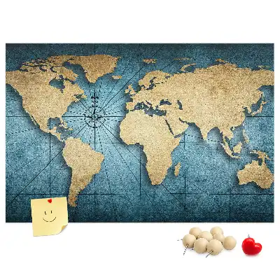 Bilder-Korktafel Globus mit Tiefeneffekt