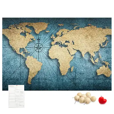 Bilder-Korktafel Globus mit Tiefeneffekt