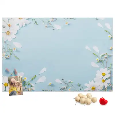 Bedruckte Korkplatte Blumenrahmen