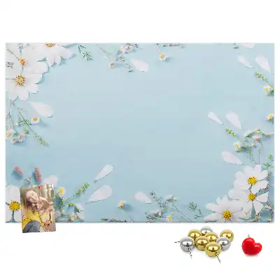 Bedruckte Korkplatte Blumenrahmen
