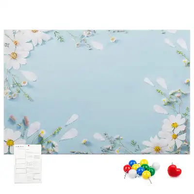 Bedruckte Korkplatte Blumenrahmen