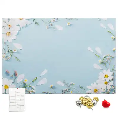 Bedruckte Korkplatte Blumenrahmen