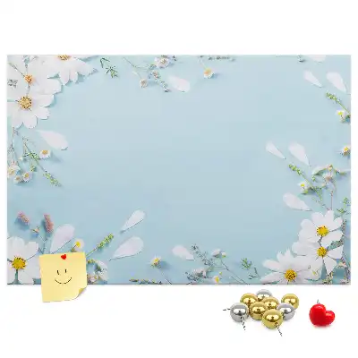 Bedruckte Korkplatte Blumenrahmen