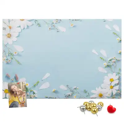 Bedruckte Korkplatte Blumenrahmen