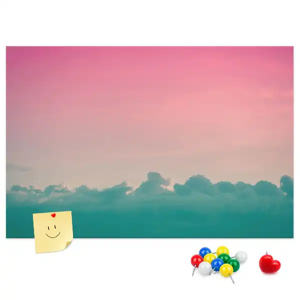 Kork-Pinnwand mit Farbverlauf Himmel