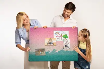Kork-Pinnwand mit Farbverlauf Himmel