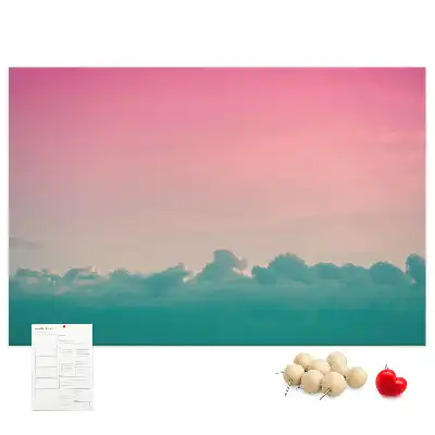 Kork-Pinnwand mit Farbverlauf Himmel