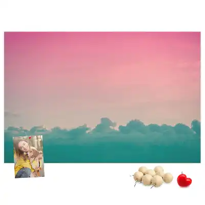 Kork-Pinnwand mit Farbverlauf Himmel