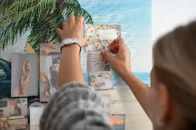 Bedruckte Korkplatte mit Urlaubsstrand-Motiv