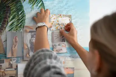Bedruckte Korkplatte mit Urlaubsstrand-Motiv