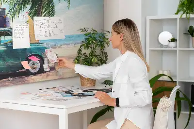 Bedruckte Korkplatte mit Urlaubsstrand-Motiv