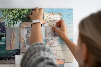 Bedruckte Korkplatte mit Urlaubsstrand-Motiv