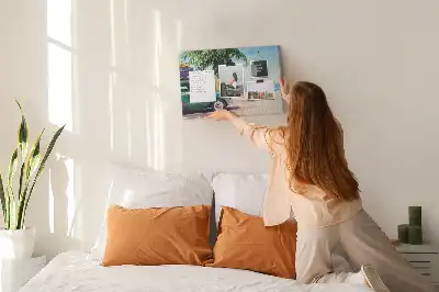 Bedruckte Korkplatte mit Urlaubsstrand-Motiv