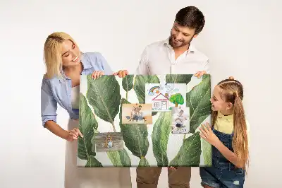Bedruckte Korkplatte Palmblätter