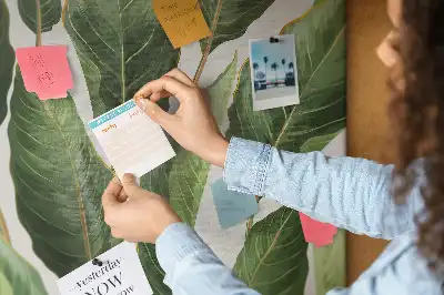 Bedruckte Korkplatte Palmblätter