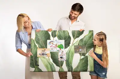 Bedruckte Korkplatte Palmblätter