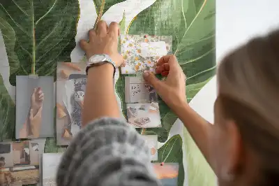 Bedruckte Korkplatte Palmblätter