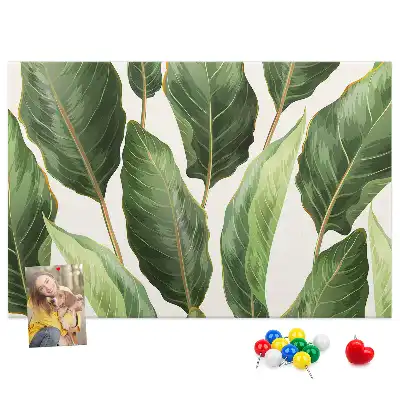 Bedruckte Korkplatte Palmblätter