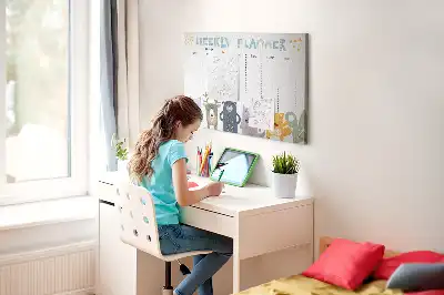 Kork Pinnwand Planer für Kinder für die Woche