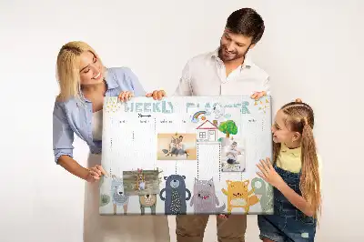 Kork Pinnwand Planer für Kinder für die Woche