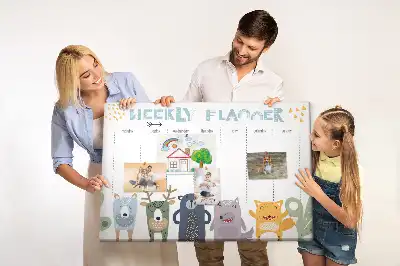 Kork Pinnwand Planer für Kinder für die Woche
