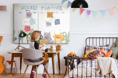 Kork Pinnwand Planer für Kinder für die Woche