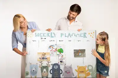 Kork Pinnwand Planer für Kinder für die Woche