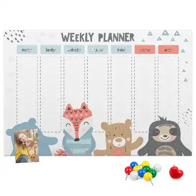 Bilder-Korktafel Wochenplan