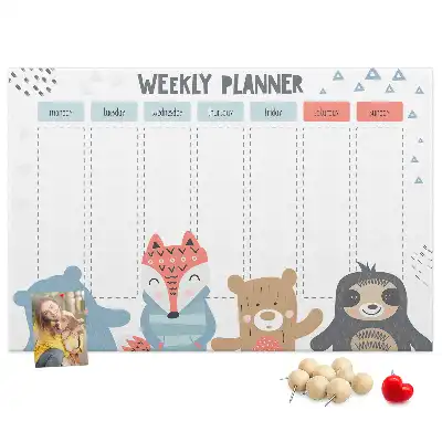 Bilder-Korktafel Wochenplan
