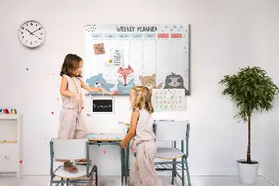 Bilder-Korktafel Wochenplan