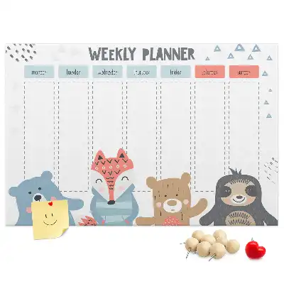 Bilder-Korktafel Wochenplan
