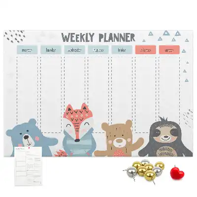 Bilder-Korktafel Wochenplan