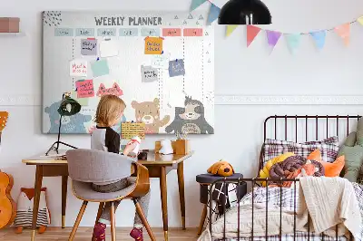Bilder-Korktafel Wochenplan