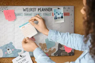 Bilder-Korktafel Wochenplan