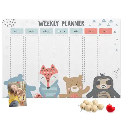 Bilder-Korktafel Wochenplan