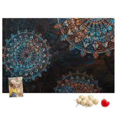 Kork Pinnwand Mandala-Muster