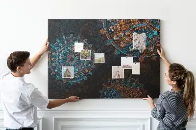 Kork Pinnwand Mandala-Muster