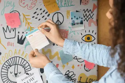 Bilder-Korktafel Lineare minimalistische Zeichnungen