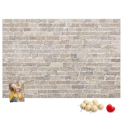 Bedruckte Korkplatte mit klassischem Ziegelmauer-Motiv