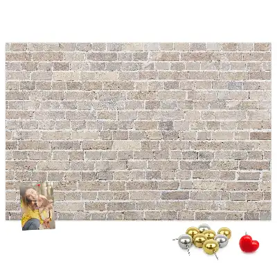 Bedruckte Korkplatte mit klassischem Ziegelmauer-Motiv