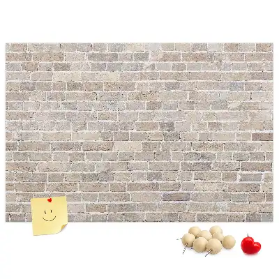 Bedruckte Korkplatte mit klassischem Ziegelmauer-Motiv