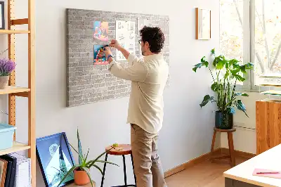 Bedruckte Korkplatte mit klassischem Ziegelmauer-Motiv