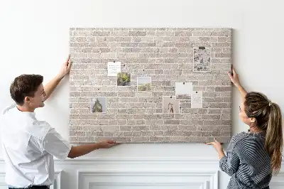 Bedruckte Korkplatte mit klassischem Ziegelmauer-Motiv