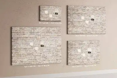 Bedruckte Korkplatte mit klassischem Ziegelmauer-Motiv