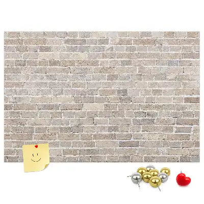 Bedruckte Korkplatte mit klassischem Ziegelmauer-Motiv