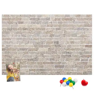 Bedruckte Korkplatte mit klassischem Ziegelmauer-Motiv